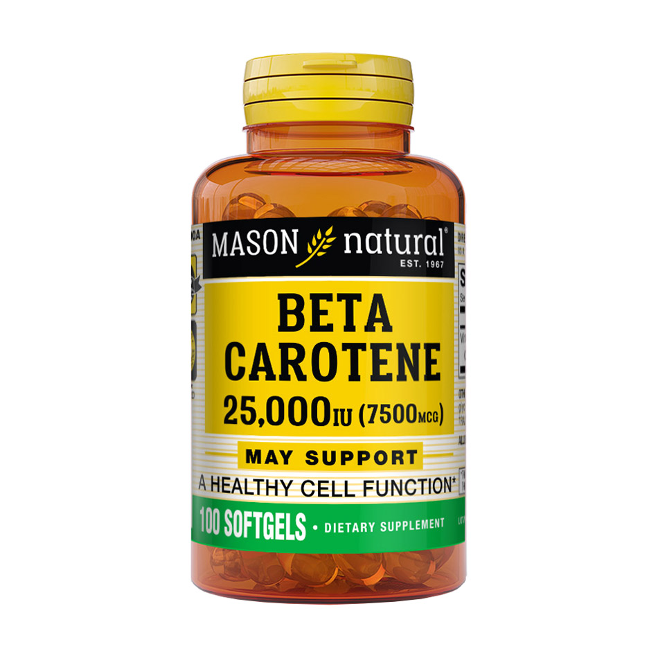Бета-каротин Mason Natural Beta Carotene, 25000 МО, 100 капсул