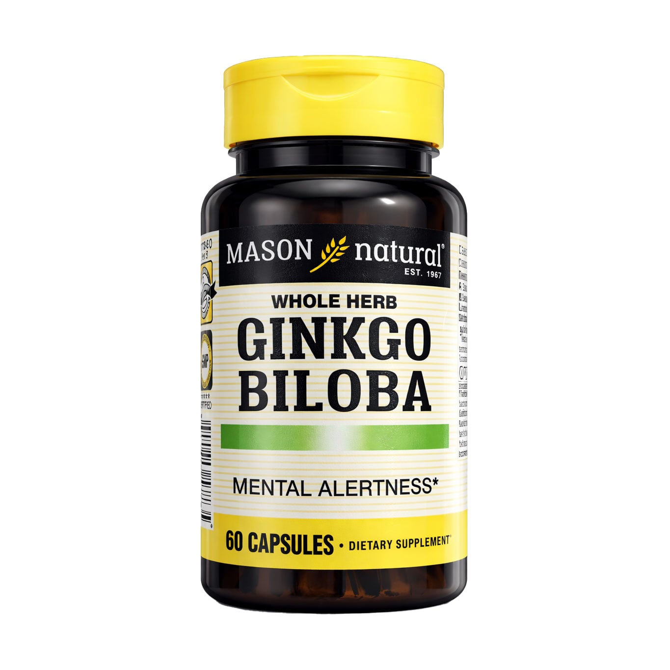 Гінкго Білоба Mason Natural Ginkgo Biloba, 60 гелевих капсул